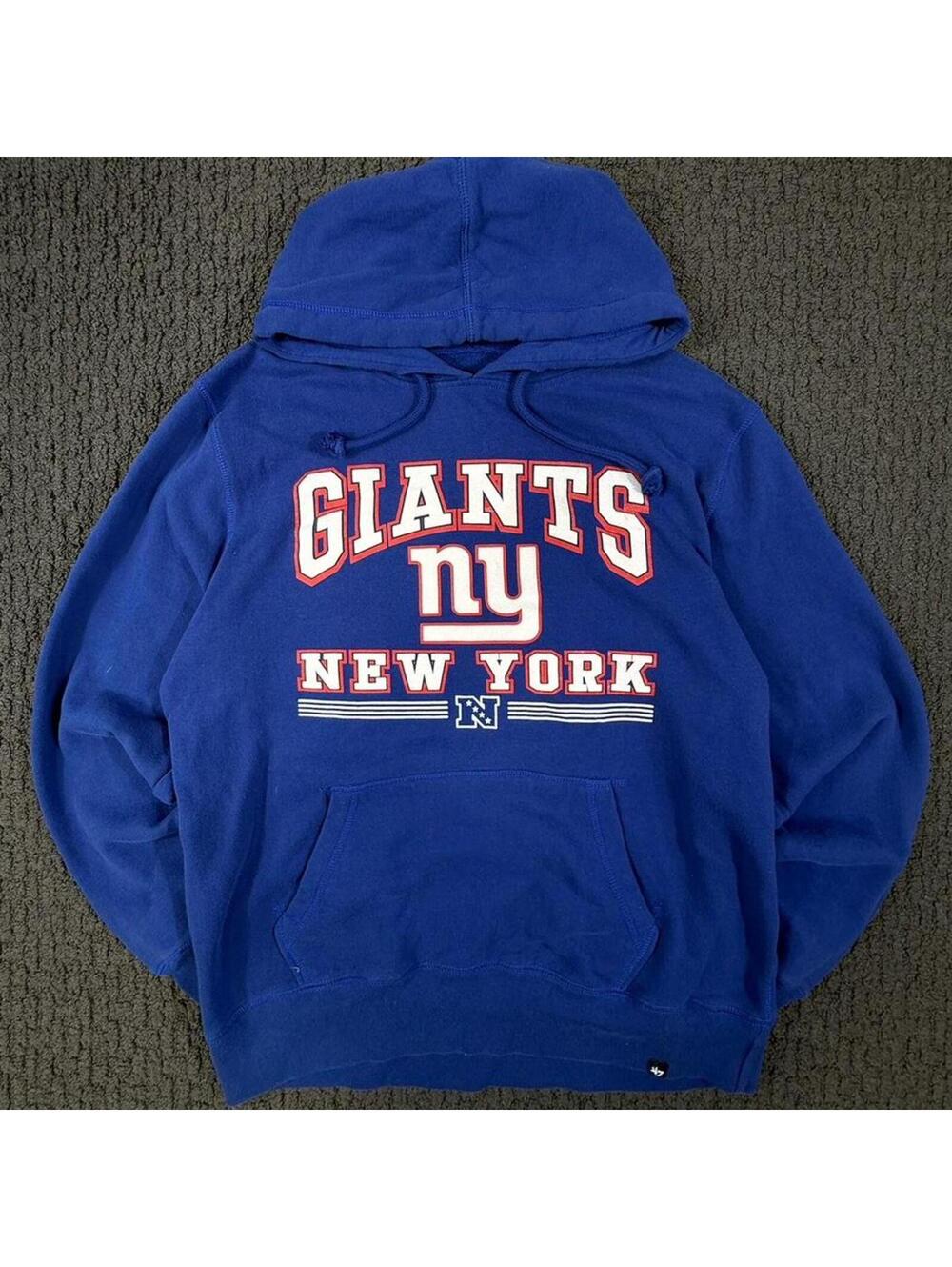 ‘47 New York Giants Blue Graphic Football Apparel Hoodie L